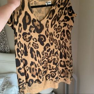 Show Me Your Mumu Leopard Sweater Tunic Top